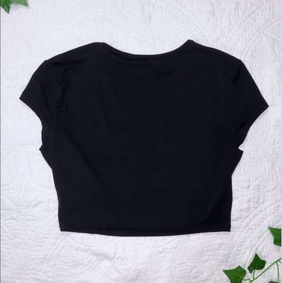 NWT Marshall’s black silky crop top! - Picture 2 of 2